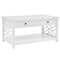 Alaterre Furniture Coventry 36"W Wood Coffee Table with 1-Drawer ANCT13WH - alternate 1